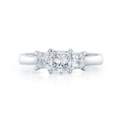 3 Stone Princess Cut Diamond Ring