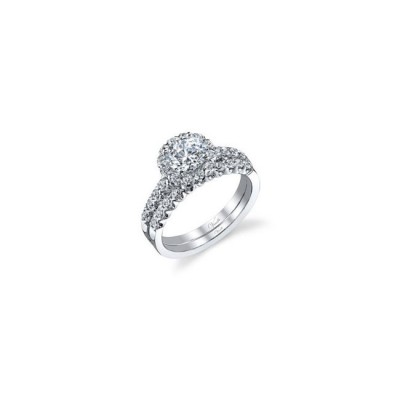 14K W SET RING 55RD 0.98CT