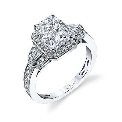 14K W RING 38RD 0.45CT 2BG 0.17CT