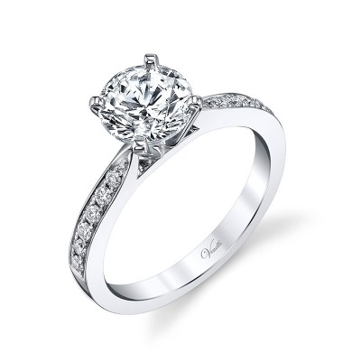 14K W RING 12RD 0.19CT