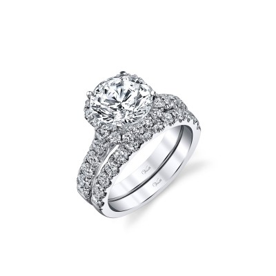 14K W SET RING 44RD 1.53CT