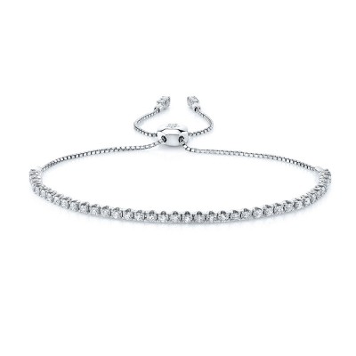 White Gold 1.00ct Diamond Bolo Bracelet