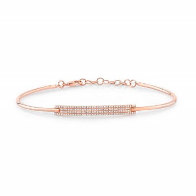 Rose Gold Semi Flexible Bar Bracelet