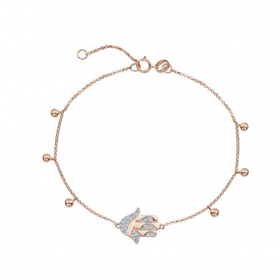 Rose Gold Piety Hamsa Charm Bracelet