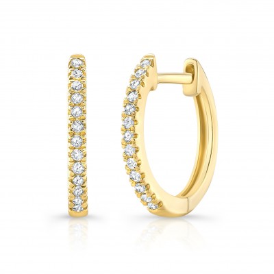 Yellow Gold Huggie Hoops