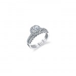14K W SET RING 55RD 0.98CT