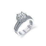 14K W SET RING 153RD 1.16CT