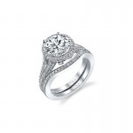 14K W SET RING 276RD 1.24CT