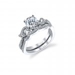 14K W SET RING 47RD 0.21CT