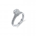 14K W SET RING 81RD 0.37CT