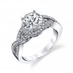 14K W RING 56RD 0.28CT
