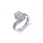 14K W SET RING 72RD 0.64CT