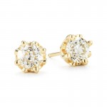 4 Prong Old Euro Diamond Stud Earrings