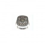 14K RYW RING 110RD 0.96CT