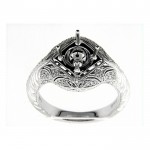 14K W RING 48RD 0.13CT