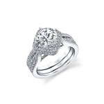 14K W SET RING 272RD 0.86CT