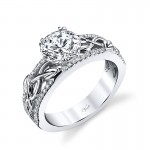 14K W RING 52RD 0.21CT