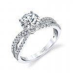 14K W RING 48RD 0.35CT