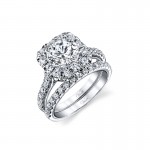 14K White Gold Wedding Set