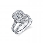 14K White Gold Diamond Wedding Set 