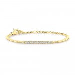 Yellow Gold Semi Flexible Bar Bracelet