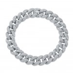 White Gold Large Link Bracelet