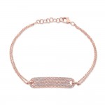 Rose Gold Pave Diamond ID Bracelet