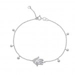 White Gold Piety Hamsa Charm Bracelet