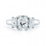 3 Stone Oval Diamond Ring