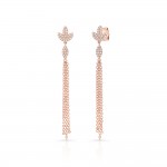 Rose Gold Dangling Tassel Earrings