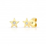 Yellow Gold Petite Star Studs