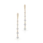 Yellow Gold Forevermark Small Diamond Prong Drop Earrings
