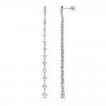 White Gold Forevermark Large Diamond Prong Drop Earrings