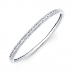 White Gold 1.00ct Channel Set Bangle