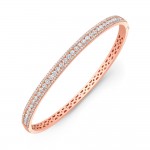 Rose Gold 2.00ct Channel Set Bangle