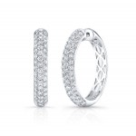 White Gold Premier Small Pave Hoops