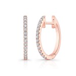 Rose Gold 1/2 Inch Oval Hoops