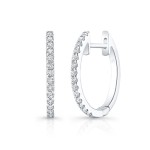 White Gold 1/2 Inch Oval Hoops