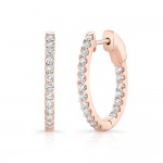 Rose Gold 3/4 Inch Oval Hoops