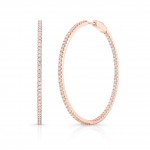 Rose Gold 2 Inch Round Hoops