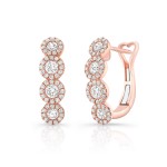 Rose Gold Halo Hoops