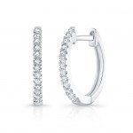 White Gold Huggie Hoops