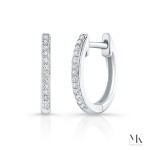 White Gold Huggie Hoops