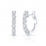 Pave Br Hoops Earrings