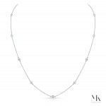 White Gold .50 Ct Diamonds By The Yard Necklace