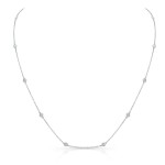 White Gold .30 Ct Diamonds By The Yard Necklace