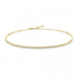 Yellow Gold Tennis Choker Necklace