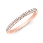 Rose Gold Two Row Pave Band