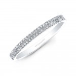White Gold Two Row Pave Band
